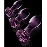 Dream Toys Glaze Glass Rosebud Training Set set anale plugs