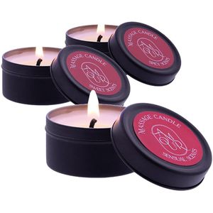 Amour - Massagekaarsen - Set van Drie - Sojawas - Natuurlijke Geuren