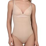 Corrigerende Body Bye Bra Women Soft Touch Seamless Bodysuit Open Bust Beige-S