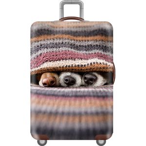 kofferhoes met 3d print honden neuzen - maat S - Voor hoogte 48 tot 53 cm