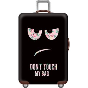 kofferhoes met 3d Don't touch my bag - maat M - Voor hoogte 58 tot 63 cm