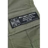 West Coast Choppers - Cargoshorts - Vintage Olijfgroen - 97% Katoen, 3% Spandex