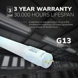 LED - T8 Buis - 120cm - 18 Watt - Diffuus Polycarbonaat