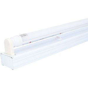 HOFTRONIC - LED Fitting T8 G13 incl. LED TL Buis 120cm - 18 Watt 3600 Lumen (200 lumen per Watt) - 4000K neutraal wit licht - IP20 voor droge ruimtes - Wattage instelbaar - Flikkervrij