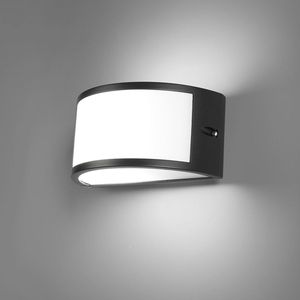 Norton LED wandlamp Diffuus - E27 Fitting - Moderne muurlamp max. 18 Watt - IP54 voor binnen en buiten - Dubbelzijdig - Zwart