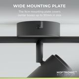 Riga - LED Plafondlamp - Zwart - 6 Spots - Draaibaar en Dimbaar - GU10 Fitting