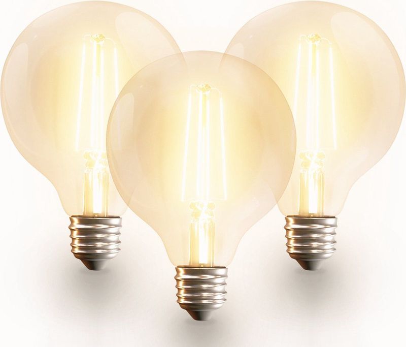 Hoftronic - Smart E27 Filament LED Lamp - G95 - Wit - 7 Watt - 806lm