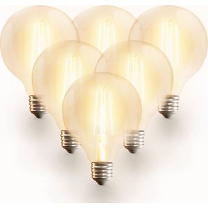 Hoftronic - Smart Filament LED Lamp - G95 - Wit - 7 Watt - Wifi