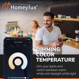 Hoftronic - Smart Filament LED Lamp G125 - Wit - 7 Watt - Wifi