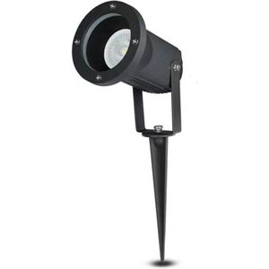 Prikspot aluminium zwart 5W 6000K IP44 spatwaterdicht 3 jaar garantie