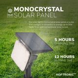 2x HOFTRONIC Eagle - Solar tuinspot - Zwart- IP65 Waterdicht - 2 lichtstanden en 2 lichtkleuren (3000K & 4000K) - Wintersolar technologie - Tuinverlichting op Zonne-energie - Voor grond/tegel en wand - grondspot - wandspot