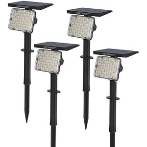 4x Eagle LED Solar Tuinspot Prikspot Dual Color IP65 Spatwaterdicht