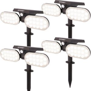 4x Solar LED Prikspot Pato PIR met bewegingssensor 6000K daglicht wit