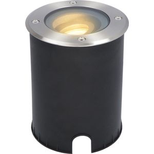 HOFTRONIC Lilly - Kantelbare Grondspot Rond Ø120 - Overrijdbaar - IP67 waterdicht - 1-lichts - RVS - GU10 5 Watt 400 lumen - 2700K Warm wit - Opritverlichting - Terrasverlichting - inbouwspots buiten - Grondverlichting - 3 jaar garantie