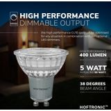 HOFTRONIC Voordeelpack 10x GU10 LED Spots 5W 400lm - 2700K Warm Wit - Glas - Dimbaar