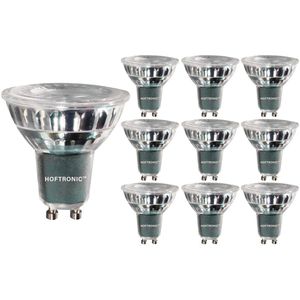 HOFTRONIC Voordeelpack 10x GU10 LED Spots 5W 400lm - 2700K Warm Wit - Glas - Dimbaar