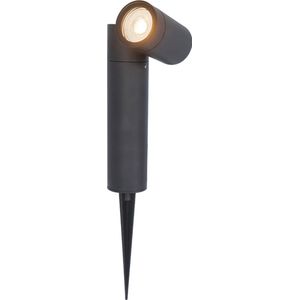 Pinero dimbare LED prikspot - GU10 2700K warm wit - Kantelbaar - Tuinspot - Pinspot - IP65 voor buiten - Zwart