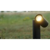 9x Pinero dimbare LED prikspots - GU10 2700K warm wit - Kantelbaar - Tuinspot - Pinspot - IP65 voor buiten - Zwart