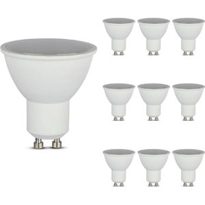 Set van 10 GU10 LED lampen - 4,5 Watt - 4000K (vervangt 35W)