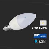 Set van 10 LED Lamp met Samsung chip 7 Watt E14 Plastic 6400K
