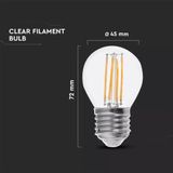 Set van 10 E27 filament lampen - G45 - 2700K - 6 Watt - 2 jaar garantie