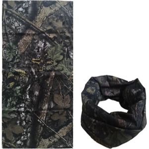 Fako Fashion® - Colsjaal - Gezichtsmasker - Bandana - Nekwarmer - Sjaal - Col - Microfiber Faceshield - Camouflage Oak