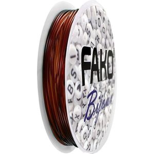 Fako Bijoux® - Elastisch Nylon Draad - Rijgdraad - Sieraden Maken - 0.6mm - 9 Meter - Bruin