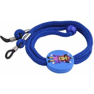 Fako Bijoux® - Brillenkoord - Kids - Nylon - Robot - Donkerblauw