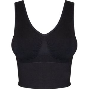 Magic Bodyfashion Maagband BH - Bamboe comfort Shape bra - Lange bh Top - Buik corrigerend  - Zwart
