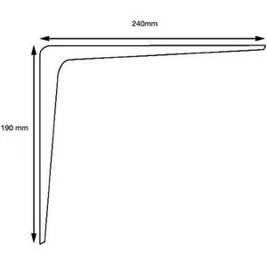Wovar Plankdrager Zwart Herakles Aluminium 240 x 190 mm | Per Stuk