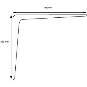 Wovar Plankdrager Zwart Herakles Aluminium 400 x 350 mm | Per Stuk