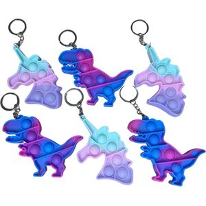 Uitdeelzakjes - Traktatie Uitdeelcadeautjes Kinderen- 6 x Unicorn Dinosaurus Fidget Toys - Cadeautjes-Klein Speelgoed