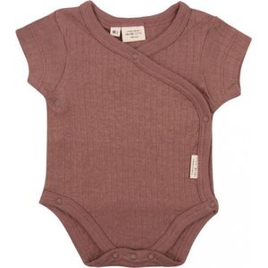 Little Indians Rib Romper Korte Mouw Burlwood 0-1 Mnd