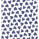 Little Label - Pyjama - Wit - Zachte BIO Katoen - Shortama - 2-delige zomer pyjama meisjes - Hartjesprint