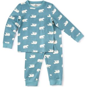 Little Label Pyjama Jongens - Maat 92 - Blauw, Wit - Zachte BIO Katoen