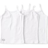 Little Label - Ondergoed Meisjes - Wit - Hemd - 3 Stuks - Zachte BIO Katoen