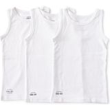 Little Label - Onderhemd - Wit - Zachte BIO Katoen - 3 Stuks - Dierenprint