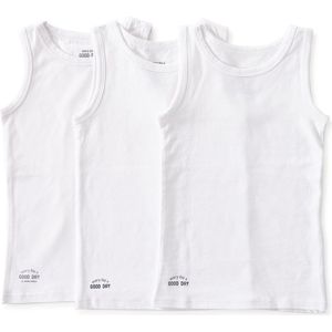 Little Label Hemd van Biologisch Katoen - set van 3 Blauw/Wit/Lichtgrijs