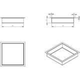 Wiesbaden inbouwnis 30x30 gunmetal