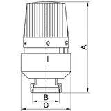 Wiesbaden Riko thermostatisch radiatorventiel haaks 1/2"x1,5 mat zwart