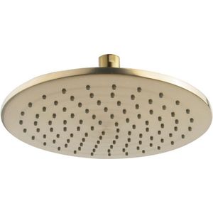 Hoofddouche wiesbaden caral rond 25 cm antikalk geborsteld messing goud
