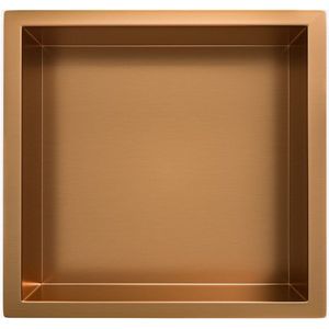 Wiesbaden - Demis - Inbouwnis - Geborsteld Koper - RVS - 30 x 30 x 10 cm