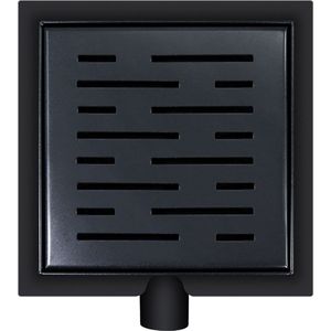 Wiesbaden - Doucheput - Mat Zwart - RVS en Messing - 15x15 cm