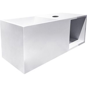 Sanifun Wiesbaden Julia fontein solid surface met nis 54 x 20 x 20 cm mat wit