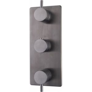 Douchekraan Inbouw Wiesbaden Caral Thermostatisch 3-Weg Gunmetal