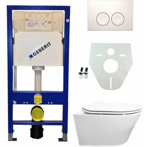 Sanifun Geberit UP 100 Vesta wc+ Flatline zitt.+ Delta 21 wit.