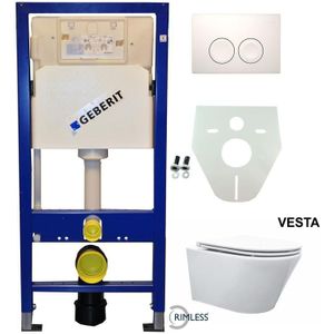 Vesta Rimless Flatline + Geberit UP100 WC-element + Delta-25