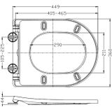 Stereo Rimless Wandcloset Met Shade Toiletzitting Mat Grijs