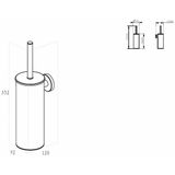 WC-borstel - Zwart - Kunststof