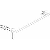 Wiesbaden Alonzo Handdoekrek Geborsteld Brons Koper